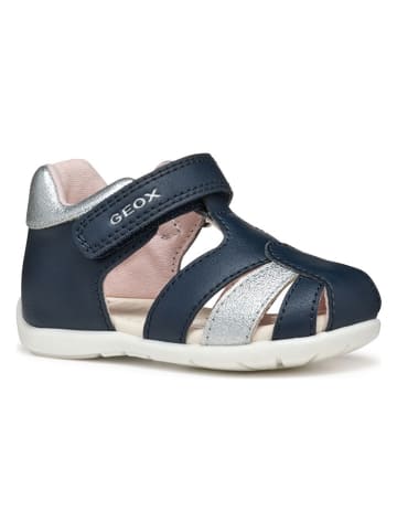 Geox Halbsandalen "Elthan" in Dunkelblau/ Silber