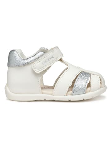 Geox Halbsandalen "Elthan" in Creme/ Silber
