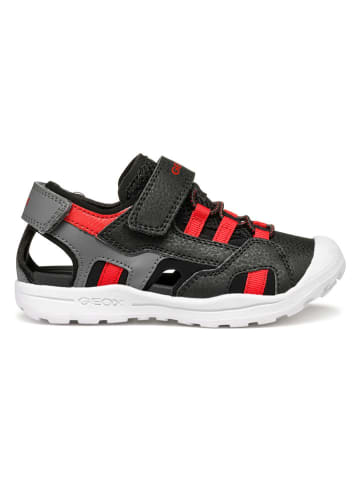 Geox Halbsandalen "Vaniett" in Schwarz/ Rot