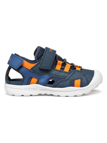 Geox Halbsandalen "Vaniett" in Dunkelblau/ Orange