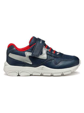 Geox Sneakersy "New Torque" w kolorze srebrno-granatowym