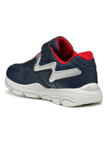 Geox Sneakersy "New Torque" w kolorze srebrno-granatowym