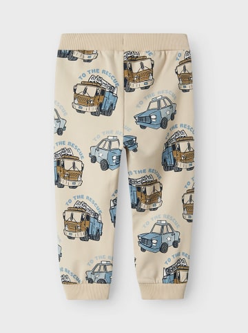 name it Sweatbroek "Dibbo" beige/meerkleurig