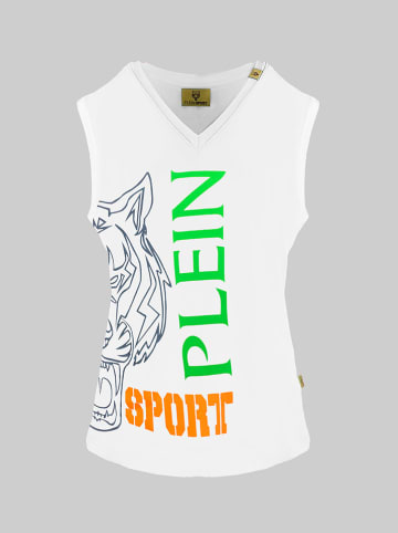 Plein Sport Top w kolorze białym