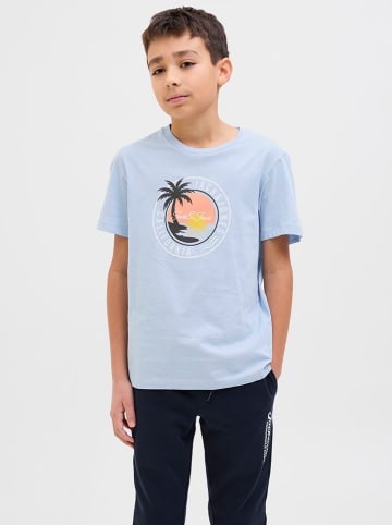 JACK & JONES Junior Koszulka "Palm" w kolorze błękitnym