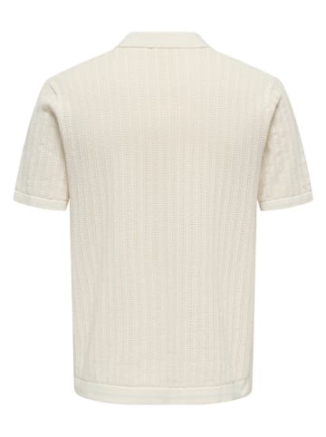 ONLY & SONS Poloshirt in Creme