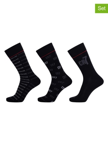 CR7 3er-Set: Socken in Schwarz