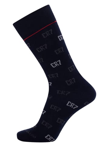 CR7 3er-Set: Socken in Dunkelblau Schwarz/ Dunkelblau
