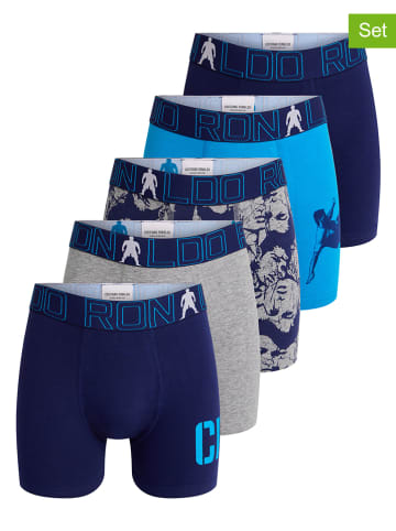 CR7 5-delige set: boxershorts blauw/grijs