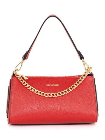 Mia Tomazzi Leren schoudertas "Zumbini" rood - (B)28 x (H)15 x (D)14 cm