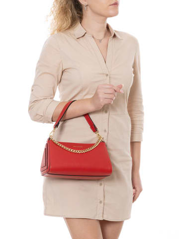 Mia Tomazzi Leder-Schultertasche "Zumbini" in Rot - (B)28 x (H)15 x (T)14 cm
