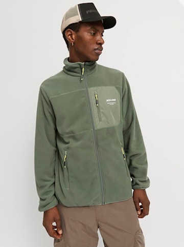 Jack & Jones Kurtka polarowa w kolorze zielonym