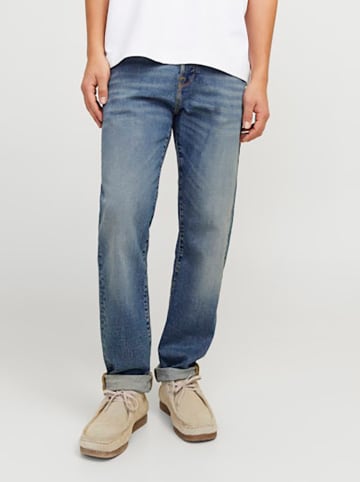 Jack & Jones Spijkercargobroek - regular fit - "Mike" blauw