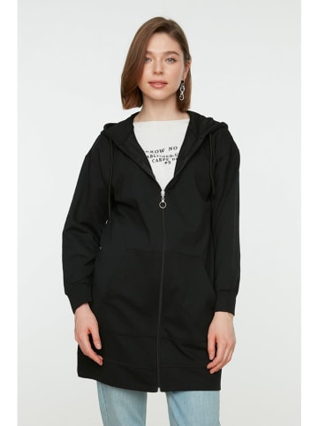 trendyol Sweatjacke in Schwarz