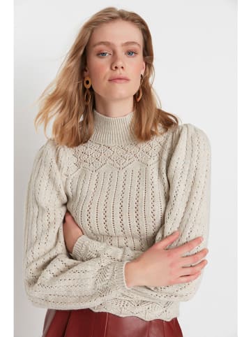trendyol Sweter w kolorze beżowym