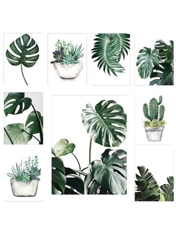 wall addiction 9-delige set: kunstdrukken op hout