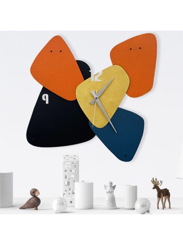 wall addiction Wandklok meerkleurig - (B)46 x (H)48 cm
