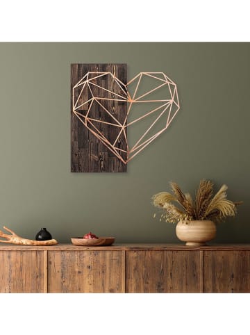 wall addiction Wanddecoratie bruin/goudkleurig