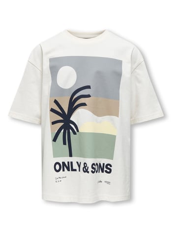 ONLY & SONS Junior Koszulka "Artsy" w kolorze białym