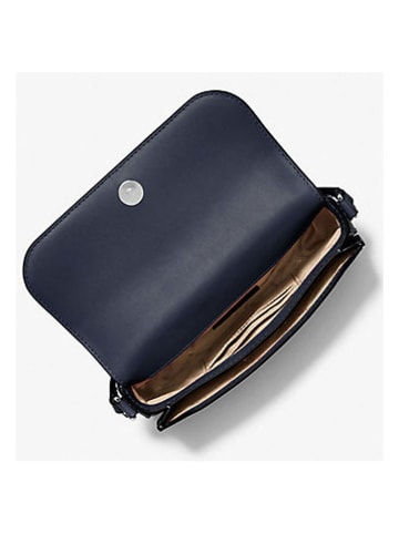 Michael Kors Leder-Umhängetasche in Dunkelblau - (B)21 x (H)14 x (T)4,5 cm