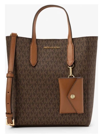 Michael Kors Leren shopper donkerbruin - (B)27 x (H)26 x (D)8 cm