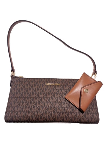 Michael Kors Leder-Schultertasche in Dunkelbraun - (B)26 x (H)14 x (T)7 cm