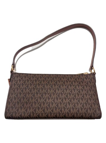 Michael Kors Leren schoudertas donkerbruin - (B)26 x (H)14 x (D)7 cm