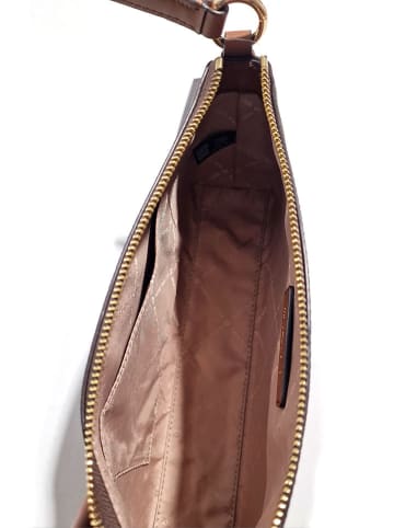 Michael Kors Leren schoudertas donkerbruin - (B)26 x (H)14 x (D)7 cm