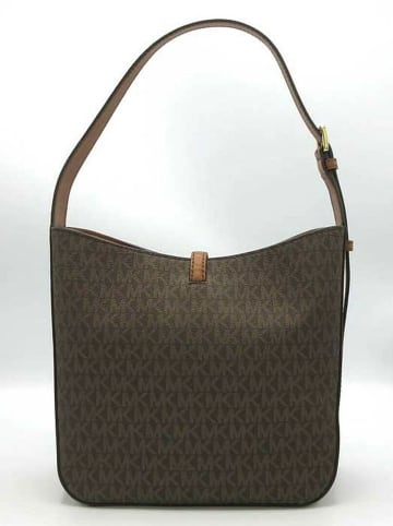 Michael Kors Leder-Schultertasche in Dunkelbraun - (B)27 x (H)23 x (T)11 cm