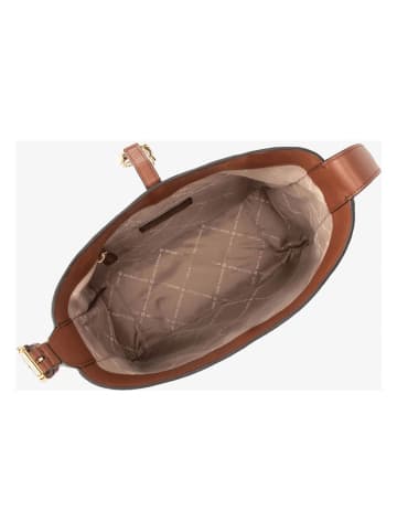 Michael Kors Leder-Schultertasche in Dunkelbraun - (B)27 x (H)23 x (T)11 cm