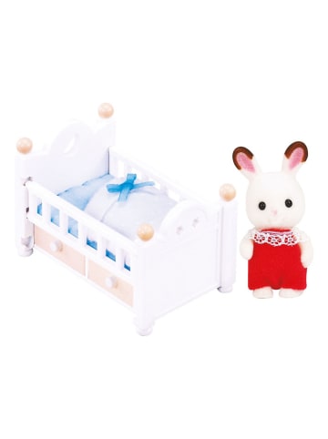Sylvanian Families Akcesoria dla lalek "Baby chocolate bunnies with baby cot" - 3+