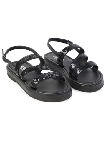 Karl Lagerfeld Kids Leder-Sandalen in Schwarz