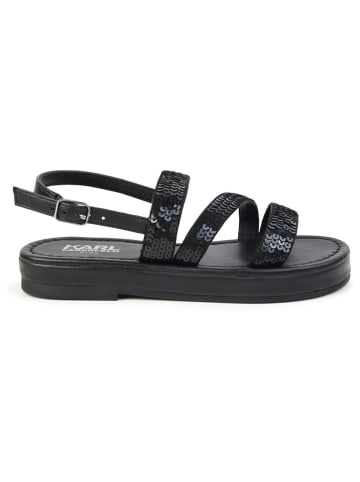 Karl Lagerfeld Kids Leren sandalen zwart