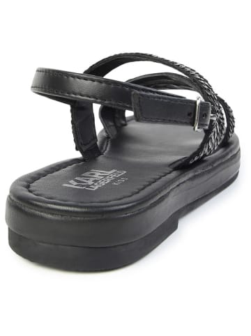 Karl Lagerfeld Kids Leren sandalen zwart