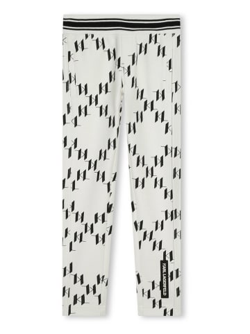 Karl Lagerfeld Kids Sweathose in Weiß/ Schwarz