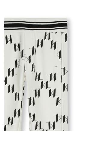 Karl Lagerfeld Kids Sweathose in Weiß/ Schwarz