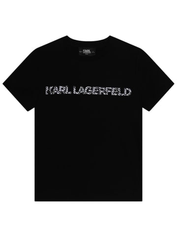 Karl Lagerfeld Kids Koszulka w kolorze czarnym