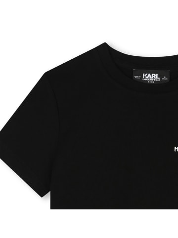 Karl Lagerfeld Kids Koszulka w kolorze czarnym