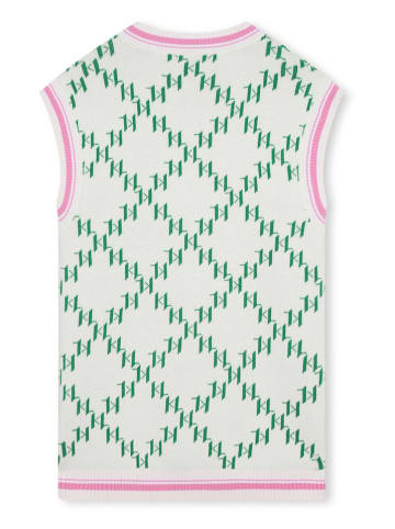 Karl Lagerfeld Kids Jurk wit/groen/lichtroze