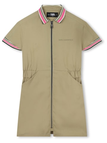Karl Lagerfeld Kids Sukienka w kolorze khaki