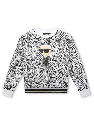 Karl Lagerfeld Kids Sweatshirt zwart/wit