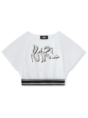 Karl Lagerfeld Kids Shirt in Weiß/ Schwarz
