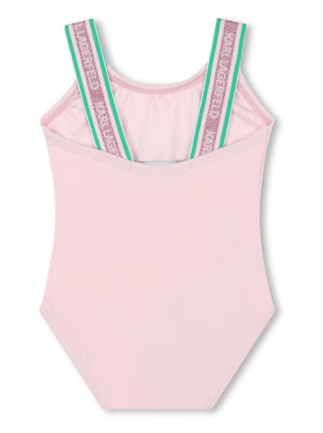 Karl Lagerfeld Kids Badpak lichtroze/meerkleurig