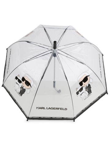 Karl Lagerfeld Kids Regenschirm in Transparent/ Schwarz