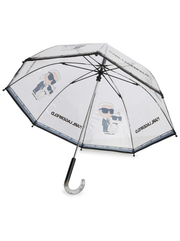 Karl Lagerfeld Kids Regenschirm in Transparent/ Schwarz