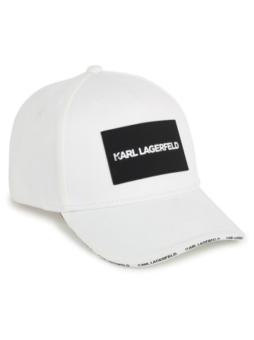Karl Lagerfeld Kids Cap in Weiß/ Schwarz