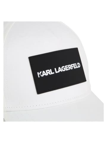 Karl Lagerfeld Kids Cap in Weiß/ Schwarz
