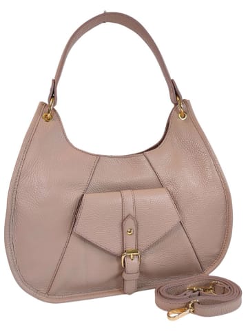 ORE10 Leren schoudertas "Miser" lichtroze - (B)35 x (H)30 x (D)9 cm