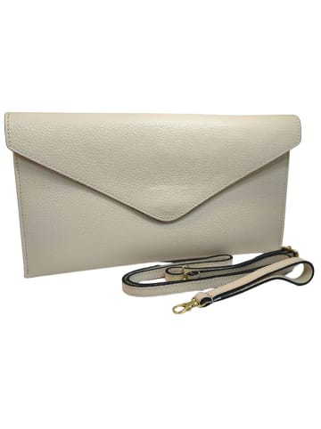 ORE10 Leren schoudertas "Moiso" crème - (B)31 x (H)16 x (D)0,8 cm