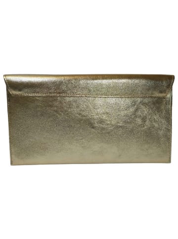 ORE10 Leren schoudertas "Moiso" goudkleurig - (B)31 x (H)16 x (D)0,8 cm
